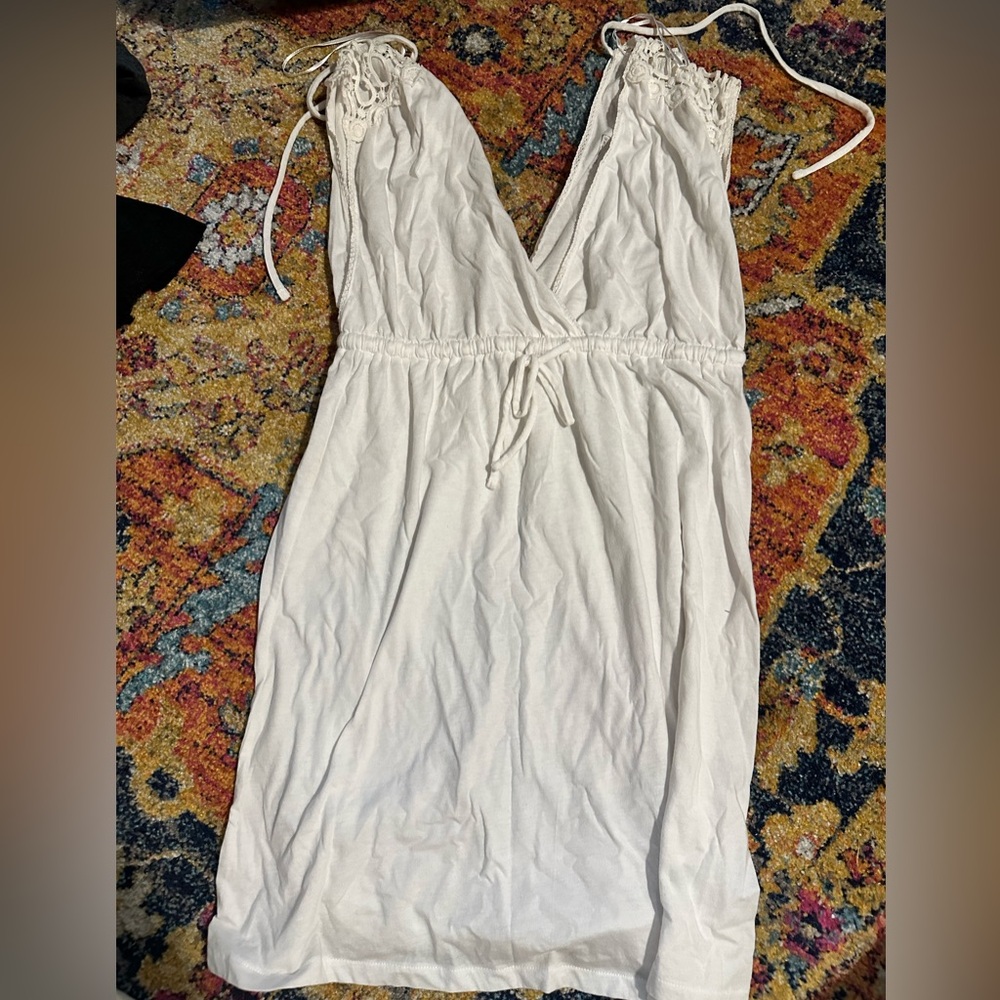 White swim coverup